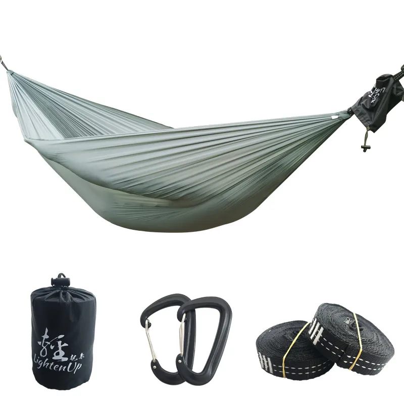 

2022 New Ultralight 380T (20D) Outdoor Camping nylon Hammock Sleep Swing Tree Bed Garden Backyard Protable Hammock Chair