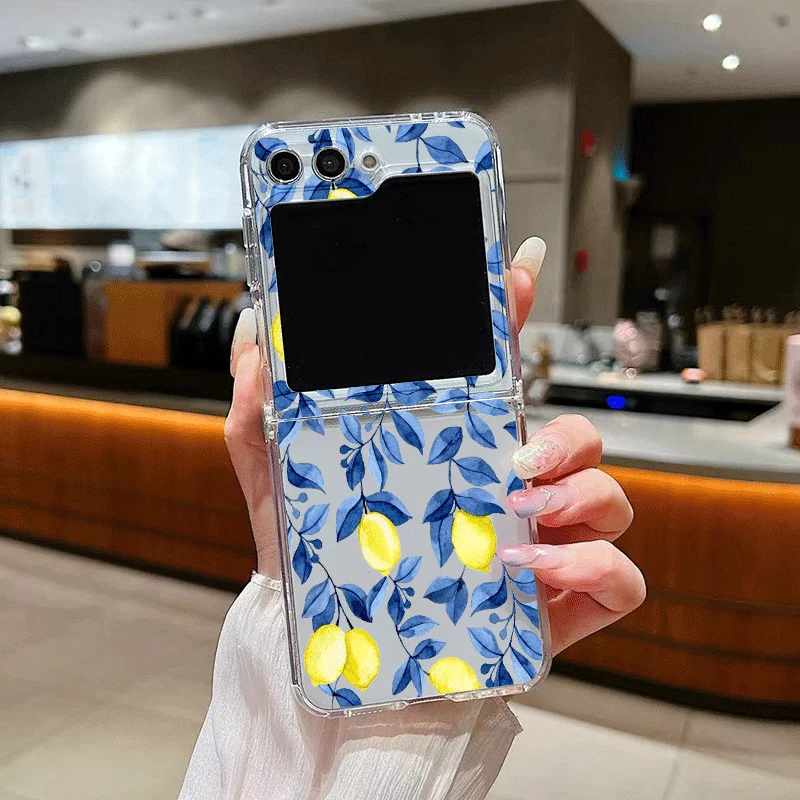 Yellow Lemon Shockproof Folding Phone Case - Hard Protective Cover