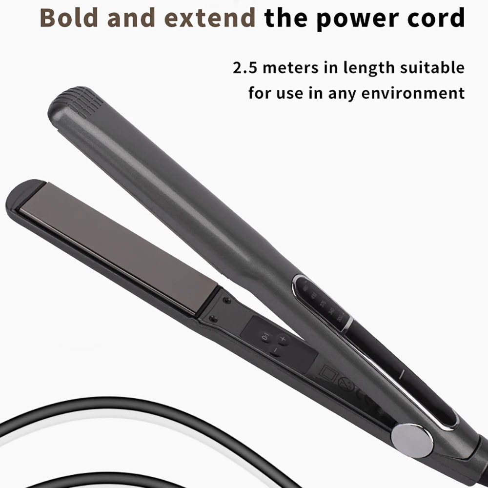 Max 250โ/480โ Professional Hair Straightener with Negative Ions Generator Ceramic Coating Plate LCD 2 IN 1 Flat Iron MCH Heating