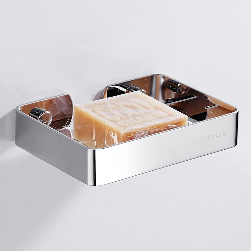 

SUS304 soap holder bathroom Stainless Steel soap box wall shampoo dispenser shelf bathroom shelf black wall soap rack