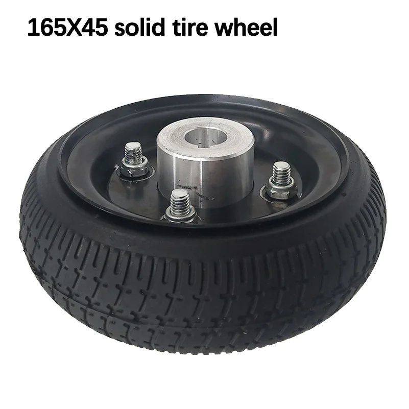 

6.5'' Solid Tire Wheel 165X45 Non-Inflatable Tyre+ Keyway Type Hub for Gas/Electric Scooter and ATV - 19mm Inner Hole