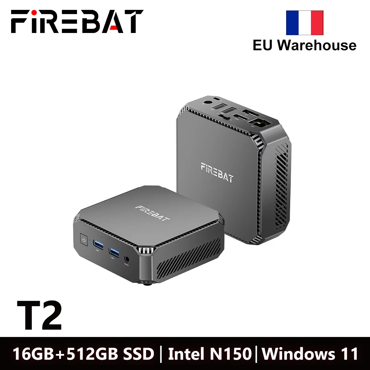 FIREBAT T2 Mini PC Gamer Intel N150 CPU Windows 11 Mini PC