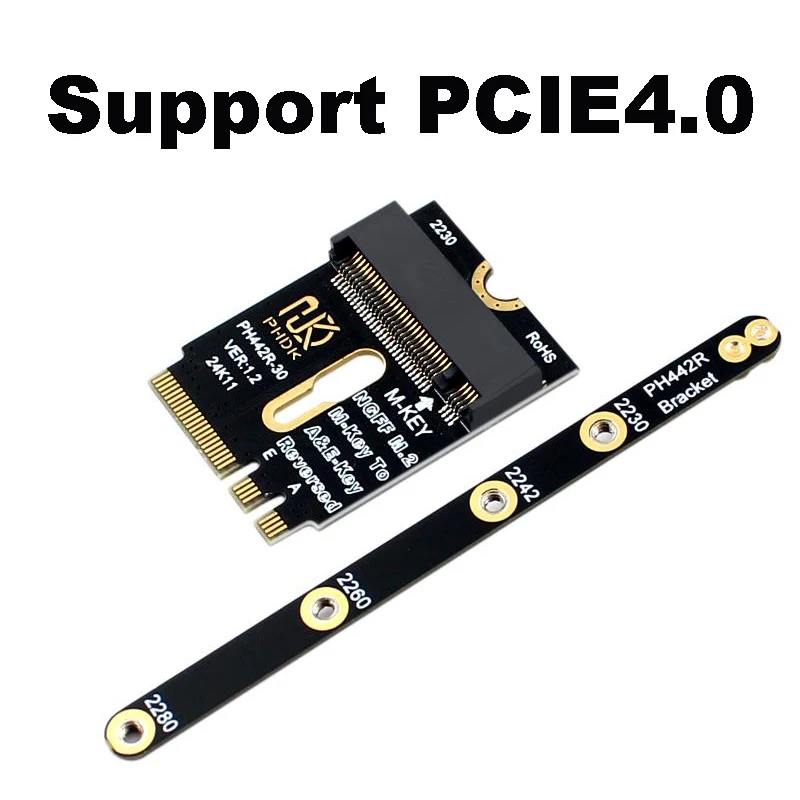 NFHK Dual SATA NGFF Key B+M SSD to PCI-E 1x Motherboard