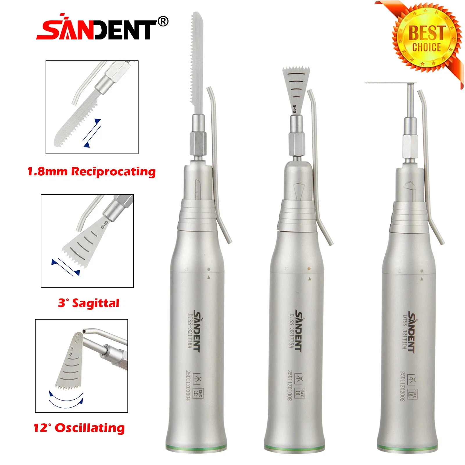 Dental Micro Saw Surgical Handpiece Reciprocating Bone Cutting&Wrench&blade