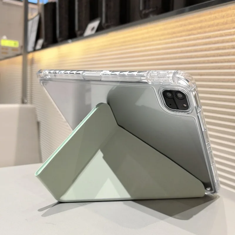 Sleek & Stylish Foldable Crystal Clear iPad Case
