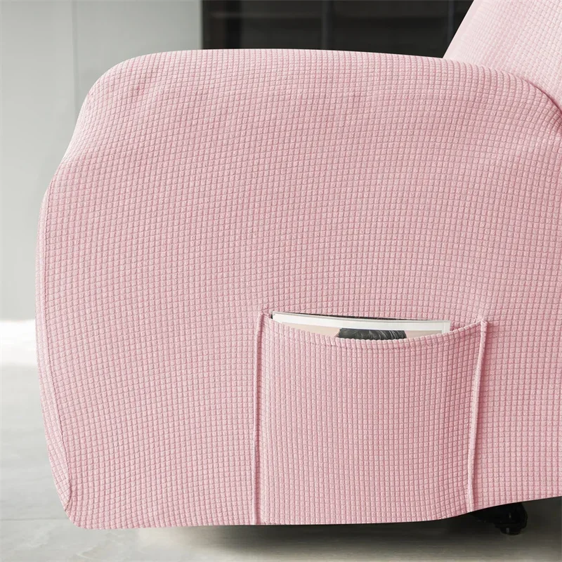 4pcs/set Removable Recliner Sofa Covers Polar Fleece Split Elastic Single Armchair Case Relax Chair Slipcover Protector for Home 4