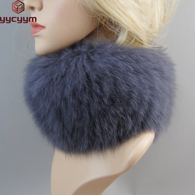 2022 Women Winter Warm Real Fox Fur Scarf Fur Headbands Fox Fur Scarf  Luxury Neck Warmer Good Elastic Natural Fur Mufflers