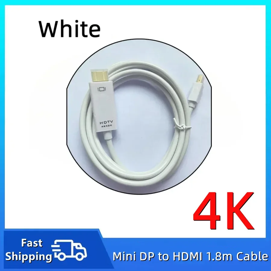 Cavo Adattatore Mini DisplayPort a HDMI 4K da 1,8M per MacBook, Proiettore, Monitor, Laptop