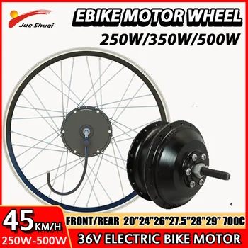 Ruota Motore per Bici Elettrica 36V 250W 350W 500W, Motore Brushless con Ingranaggi, Anteriore Posteriore, 20"24"26"27.5"28"29"700C