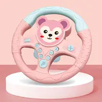 Steering Wheel Toy with Sound and Light Simulated Driving Controller Steering Wheel Car Seat Toy for Toddler Kids 2