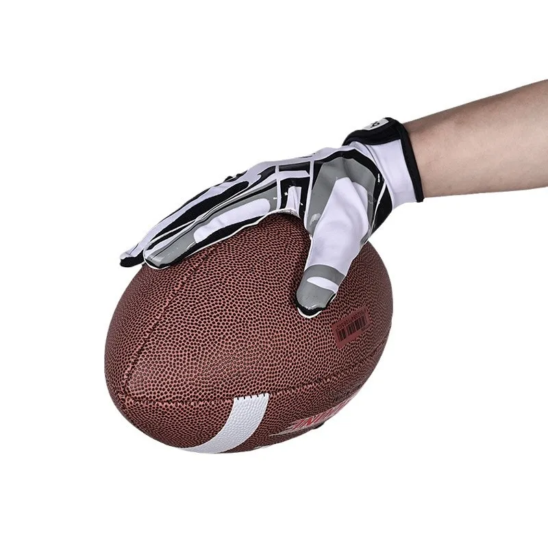 American Football Rugby Gloves Non Slip Breathable Full Finger Sports Gloves Baseball Soccer Adjustable Wristband 1Pair sport gloves