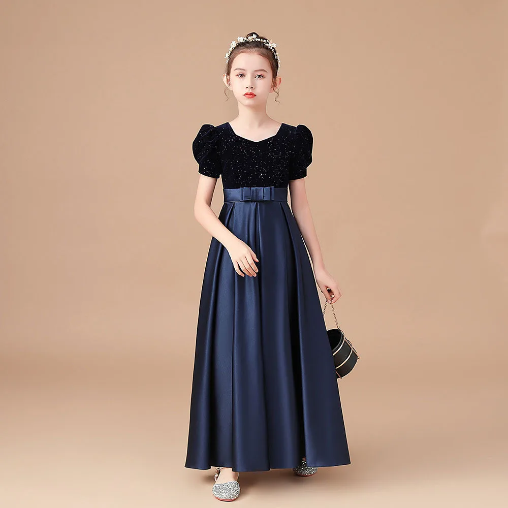 Formal occasion dresses Elegant Teen Flower Girls Dress for Bridesmaid carnival Children Costume girls Party Evening Ball Gown