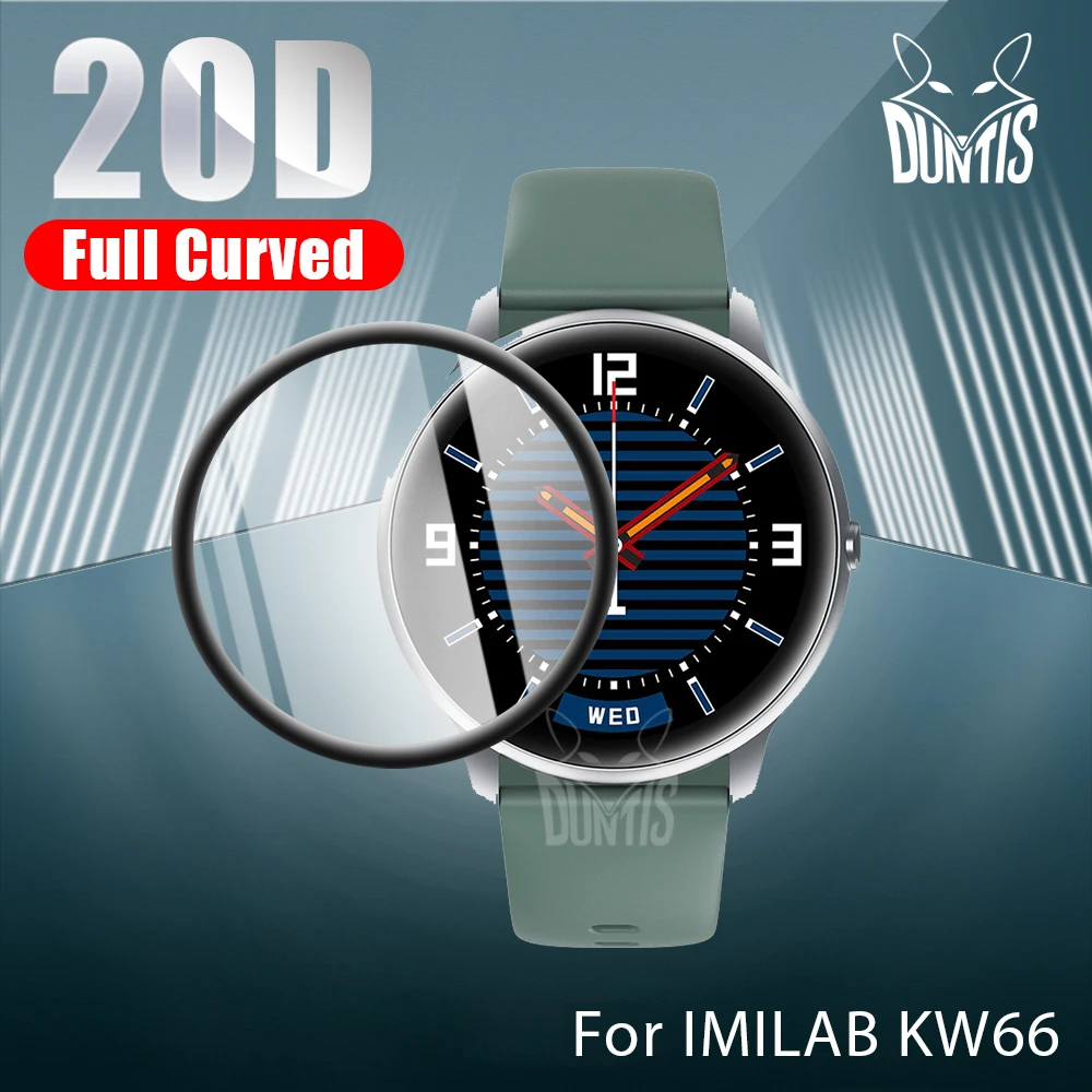 20D Curved Edge Protective film for IMILAB KW66 Smart Watch soft Screen protector Explosion-proof accessories (Not Glass）