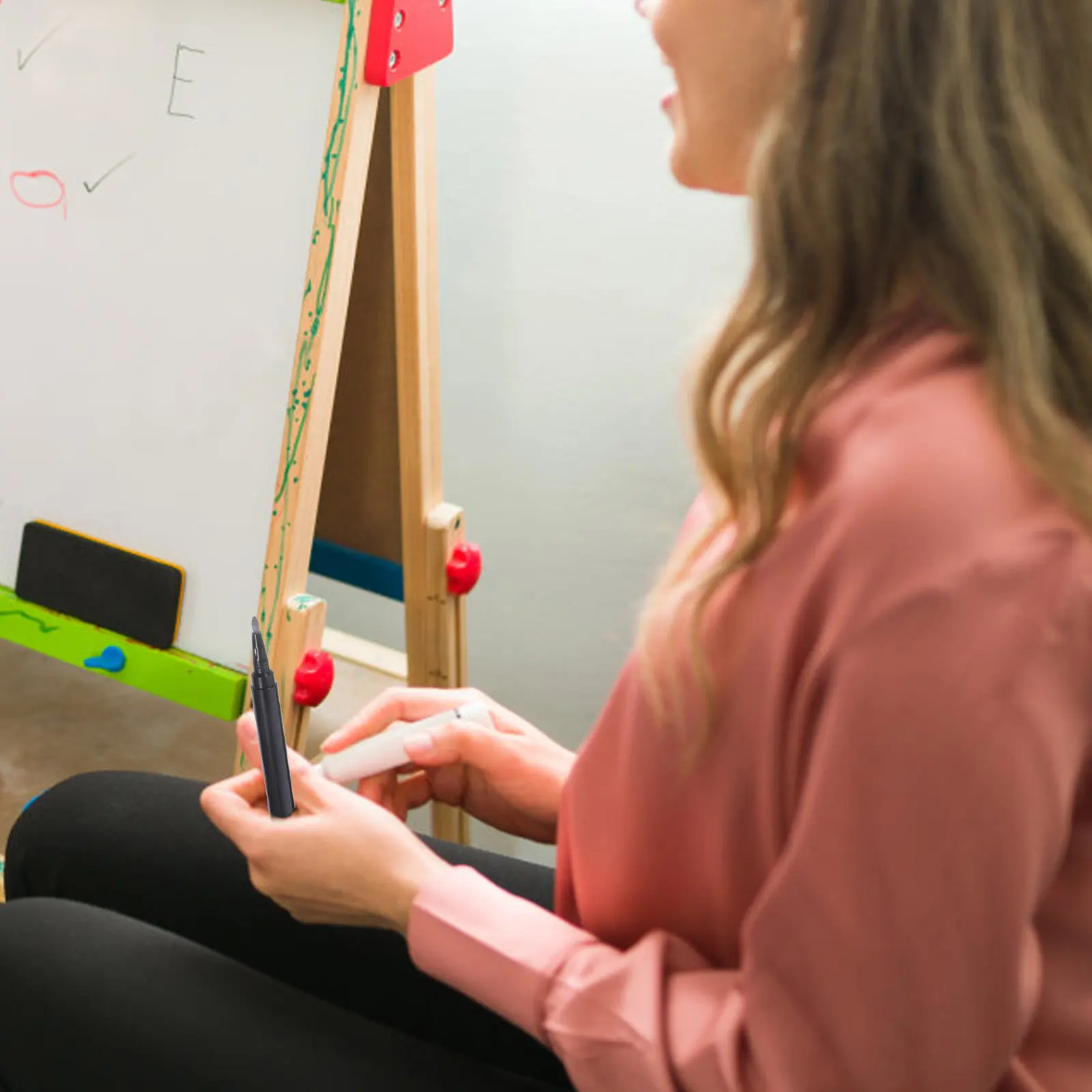 12개 액체 분필 마커 건식 지우개 보드용 마커 세척 가능한 칠판 지울 수 있는 검정색