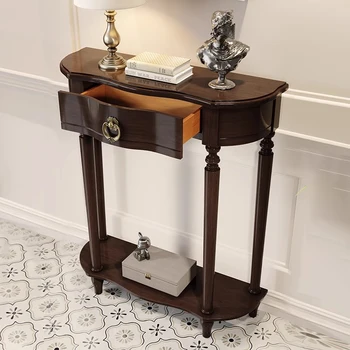 Tavolo Console di Lusso Glamour per Ingresso, Moderno, Accogliente, di Tendenza, Premium, Stile Classico Europeo, Arredamento per Soggiorno