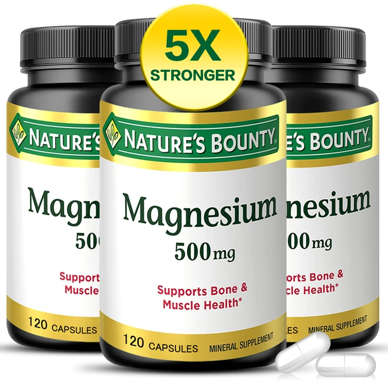 

Magnesium Supplement Contains 500 mg, Dietary Supplement, Made in the USA