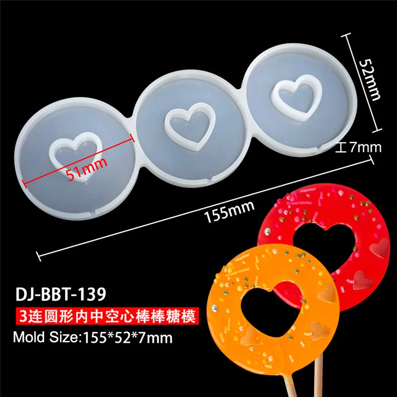 Leaf Flower Heart Bear Shape Silicone Lollipop Mold Round Chocolate Candy Cheese Baking... - SKU SLM00901 - UGI Packaging