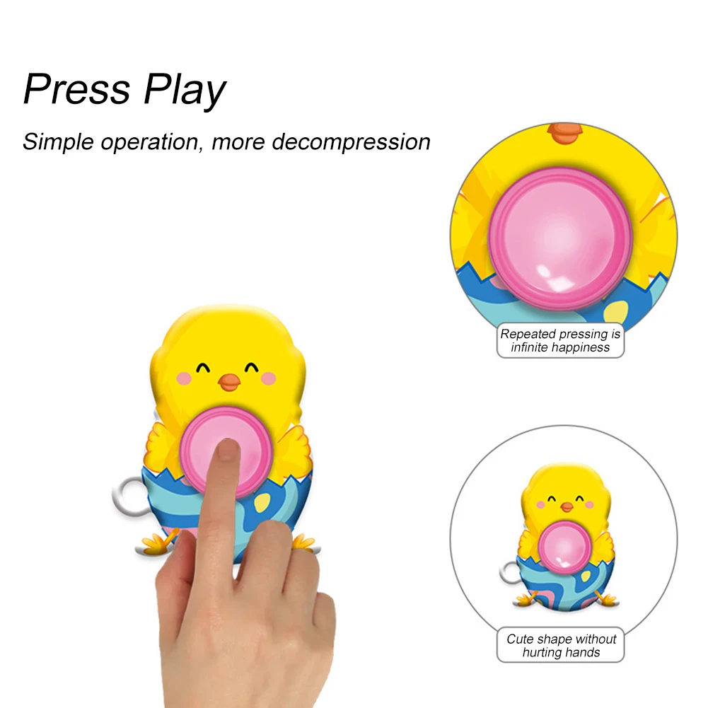 dna ball fidget 2022 Cute Easter Toy Fidget Electric Mini Rabbit Chicken Bunny Easter Egg for Kids Decompression Toys Birthday Gift squeezy toys