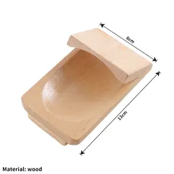 Premium Oyster Shucking Wood Tray with Seafood Clamp Holder (1PC Oyster tray)