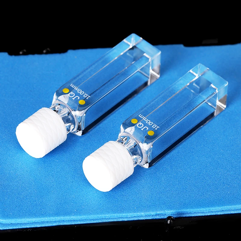 나사 캡이 있는 쿼츠 큐벳 셀 (10mm), 4 방향 조명, 1.75ml, 슬릿 5mm