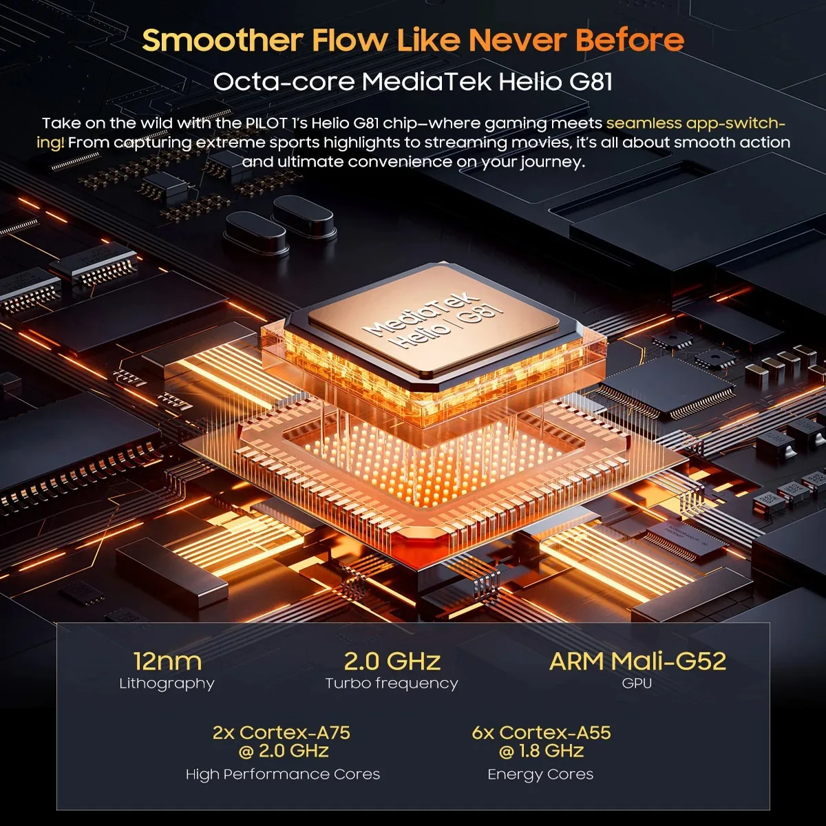 Blackview OSCAL PILOT 1 Rugged Smartphone Android 14 6GB RAM 256GB ROM 15000mAh 50MP Camera 6.67'' HD+Display Mobile Phone NFC