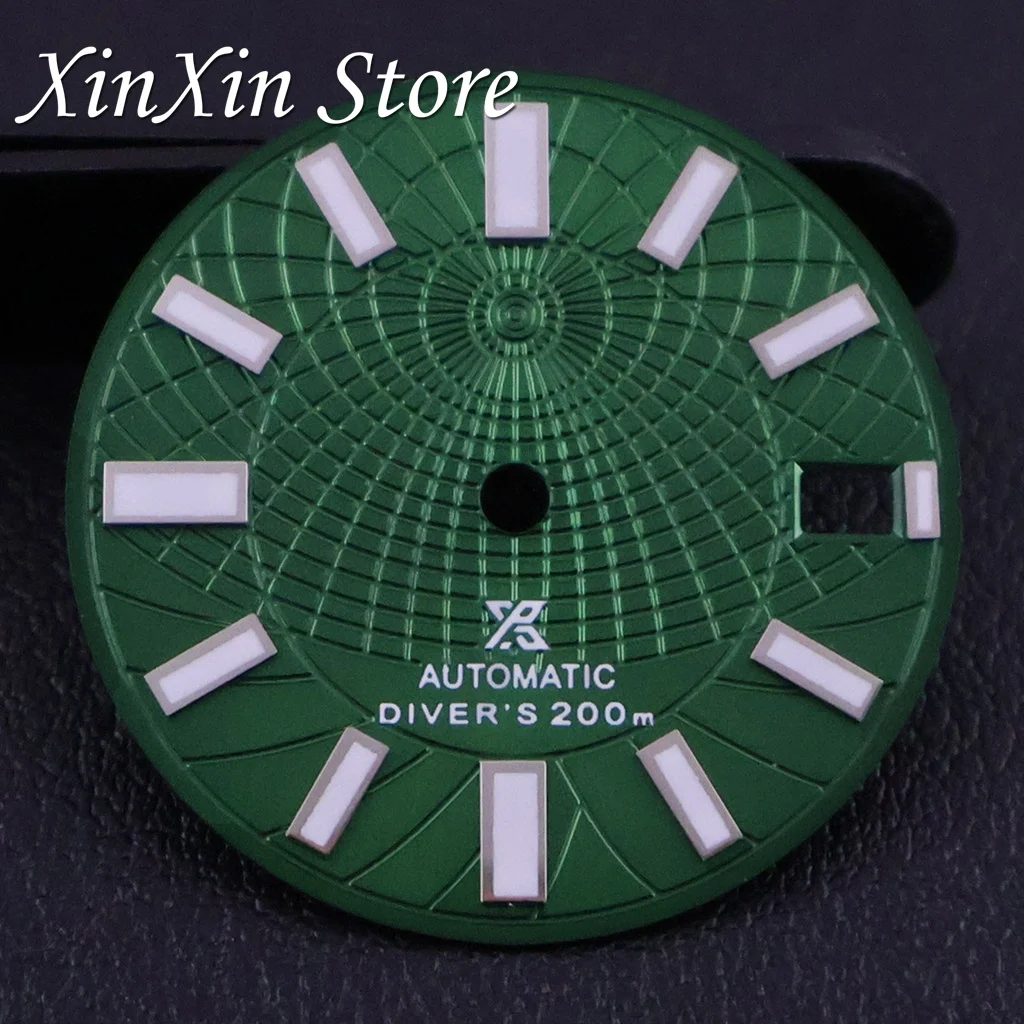 Green Luminous Mechanical Diver's Watch Accessory - 28.5mm Dial Diameter, High Quality