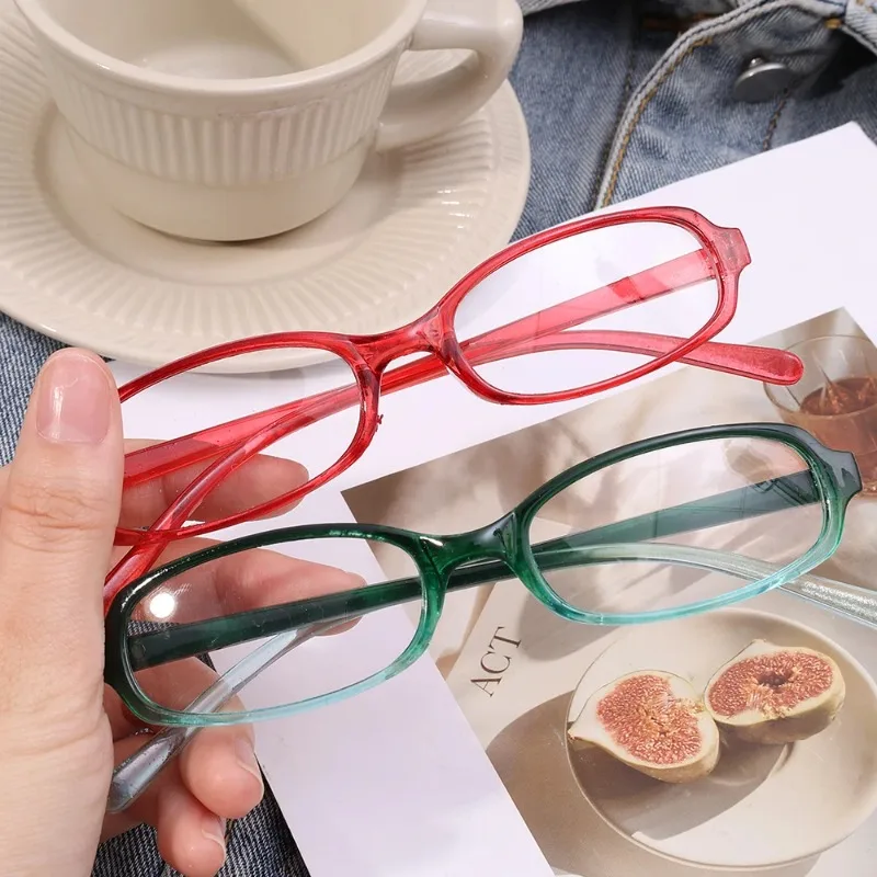 Y2K Frauen Retro Oval-Quadrat Kleine Rahmen Gläser Anti Blaues Licht Computer Brille Vintage Brillen Brille Süße Rahmen Dekor – Detail 20