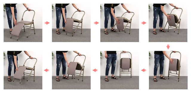 Yoga Inversion Chair With Lumbar Support - Foldable Handstand & Core Training Tool For Adults & Seniors