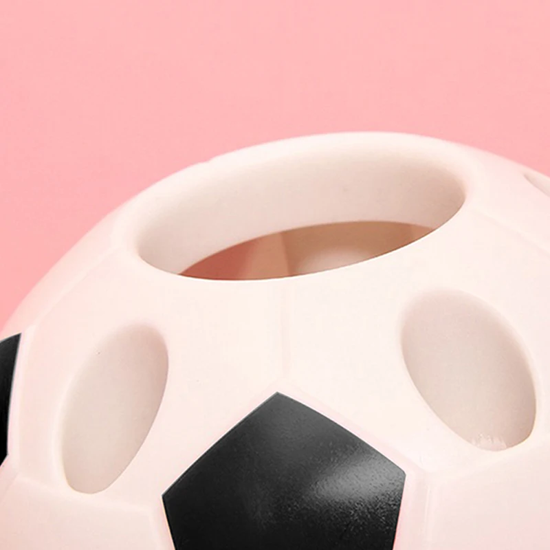 Soccer Shape Tool Supplies Pen Pencil Holder Football Shape Toothbrush Holder Desktop Rack Table Home Decoration Student Gifts pen holder