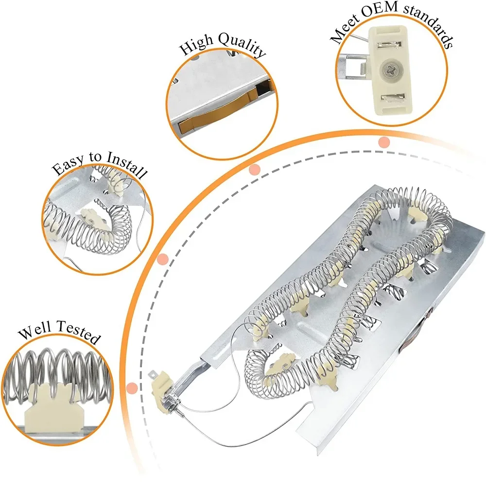 Dryer Heating Element Replacement 3387747 PS11741416 AP6008281 8527865 AP2947033 PS344597 W11045584 W11344457 dryer heating element