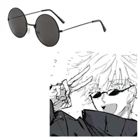 Anime gojo satoru lunettes Jujutsu Kaisen Gojo Satoru Cosplay lunettes noires lunettes de soleil de haute qualité fête hommes femmes accessoires 6