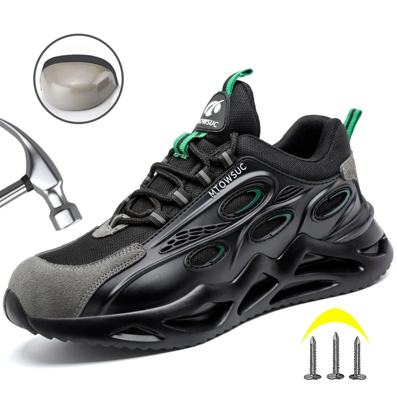 

Легкие защитные ботинки для мужчин и женщин, дышащие рабочие ботинки со стальным носком, неразрушаемые защитные ботинки, кроссовки