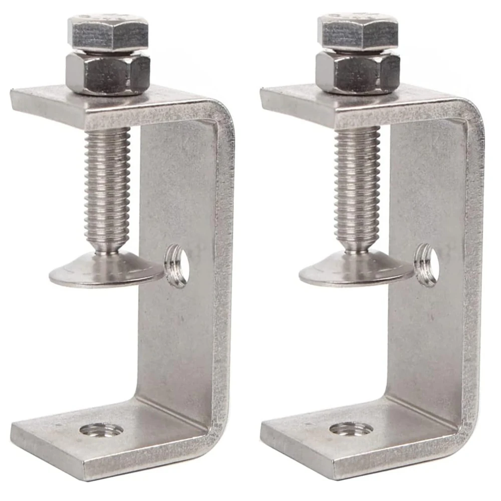 

Sonny Brook Hams 2Pcs 304 Stainless Steel C Clamp 65MM Heavy Duty C Clamp Woodworking Building Tiger Clamp Adjustable Wide Jaw