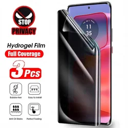 3Pcs Privacy Hydrogel Film Screen Protector Set - Privacy Hydrogel (For Moto G42)