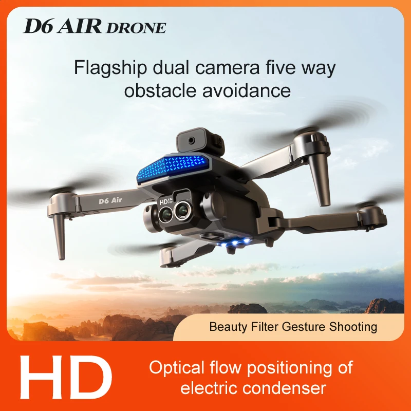 

D6 Optical Flow Obstacle Avoidance High-definition Aerial Photography Quadcopter Children's Radio-controlled Aircraft Toys