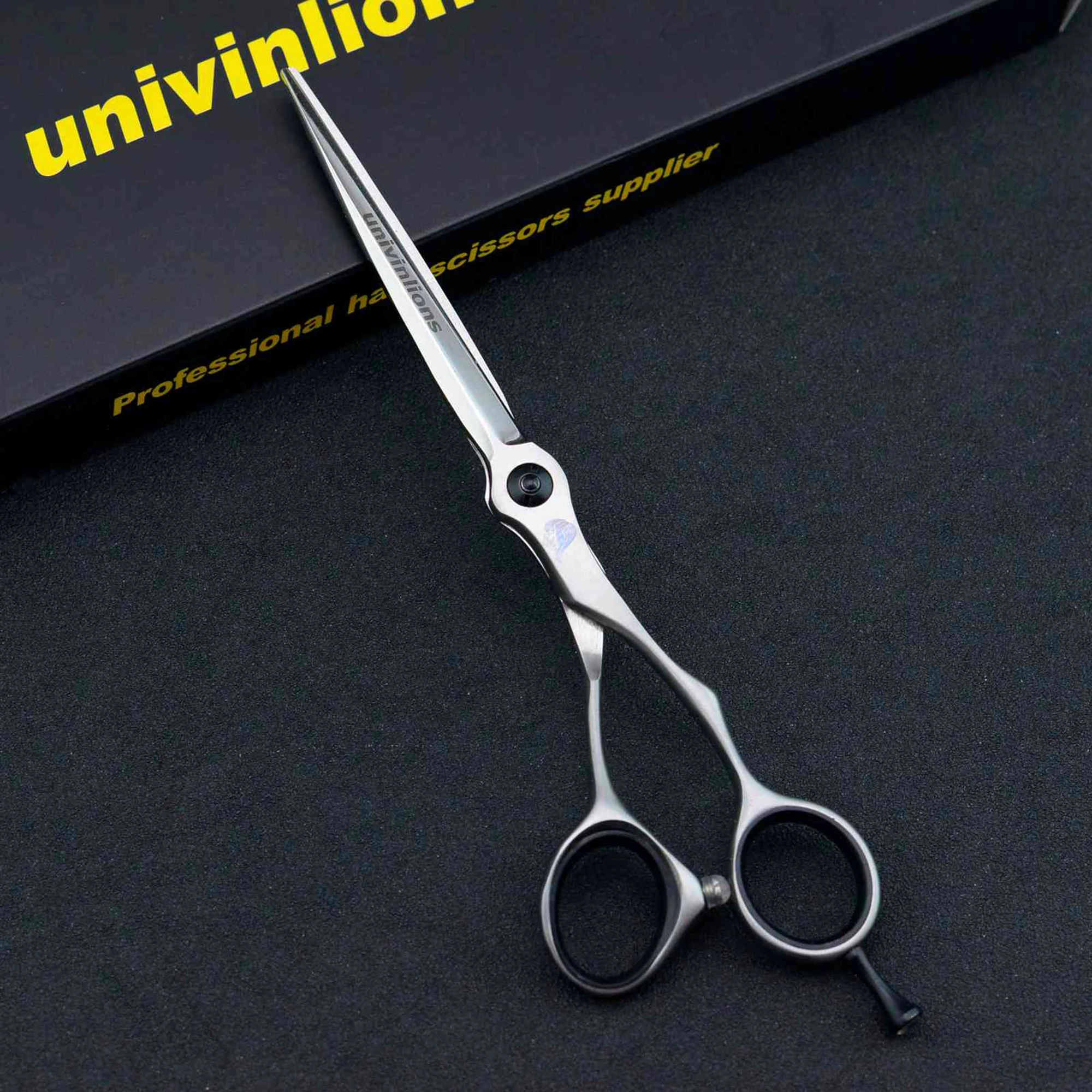Dog Grooming Scissors 5.5/ 6.0/ 6.5 Super Light Hair Cutting Scissors Professional Straight Shears Pet Grooming Hairdressing Scissor Matt Silver Slim