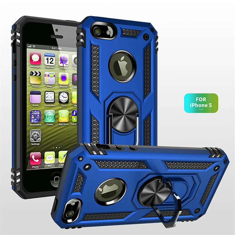 Per Iphone 5S 5 Se 2016 Custodia Magnete Anello Per Auto Supporto Per Supporto Per Iphone Se 2016 5S 5G Iphone5S 4.0 "Silicone Paraurti Coque