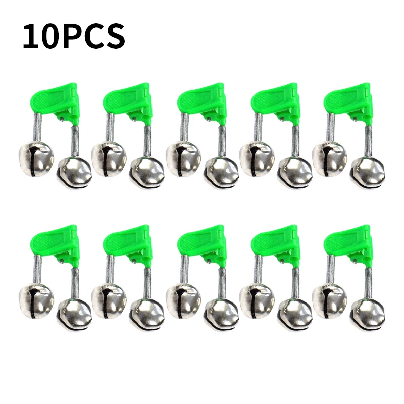 5-10 pcs Alarme de touche pêche ABS vert - indicateurs morsure poisson accessoires canne à pêche extérieur
