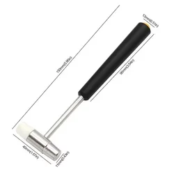 Dual Purpose Soft & Hard Double Head Mini Hammer for Watch Repair - Handmade Metal & Rubber Tool (A)