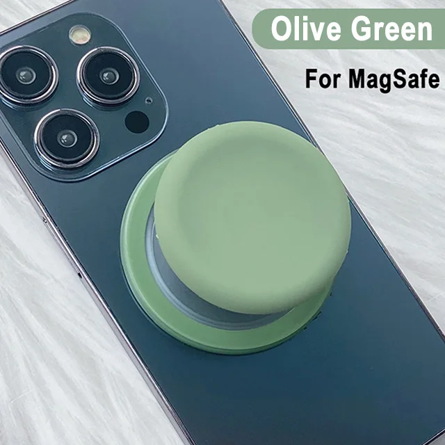 Magnetic Mobile Phone Grip with Silicone Cover