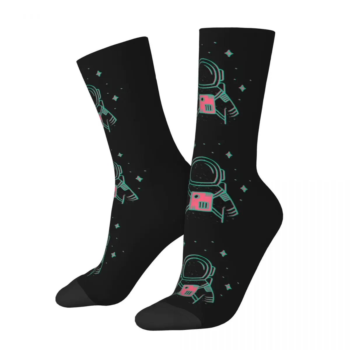 

Winter Warm Colorful Unisex Astronaut Star Spaceman Universe Socks Lost in Space Breathable Basketball Socks