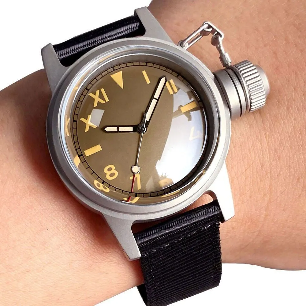 

200 м водонепроницаемый тандорио 36 мм пескоструйные часы Калифорния циферблат светящийся автоматический JapanNH35 PT5000 движение купольное сапфировое стекло