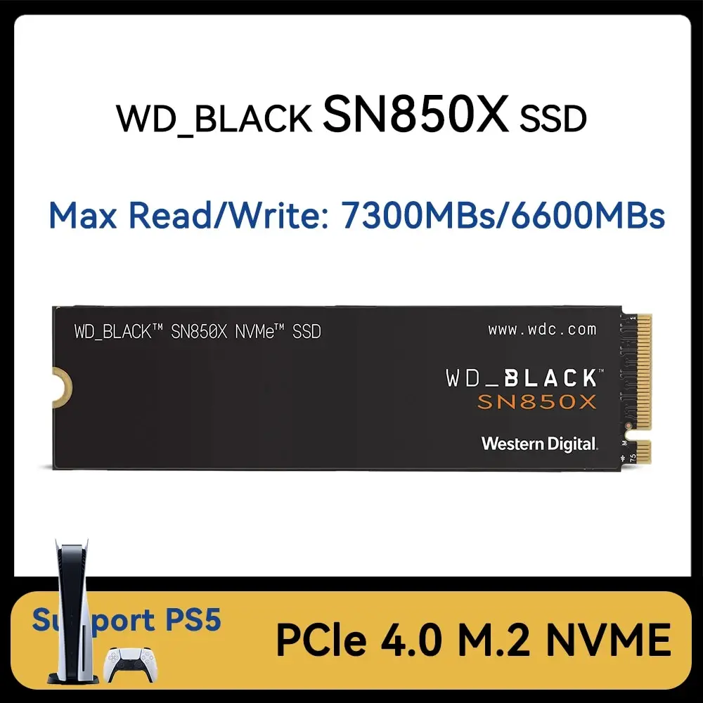 Wd Black Sn850x Ssd 1tb M2 2280 Pcie Gen4 Nvme