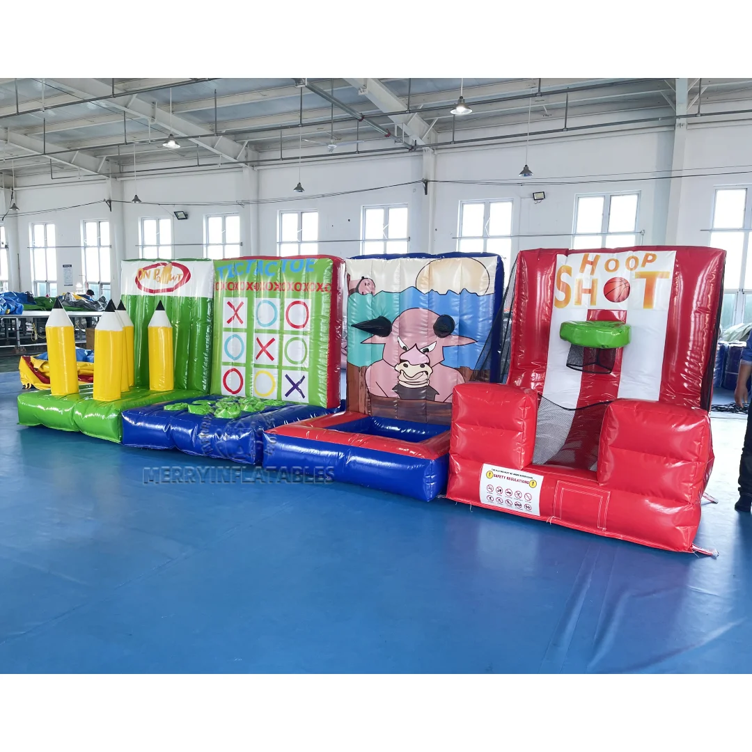 Carnival 4 in 1 Sports Games Ring Toss Games Basketball Shooting Juegos inflables Inflatable