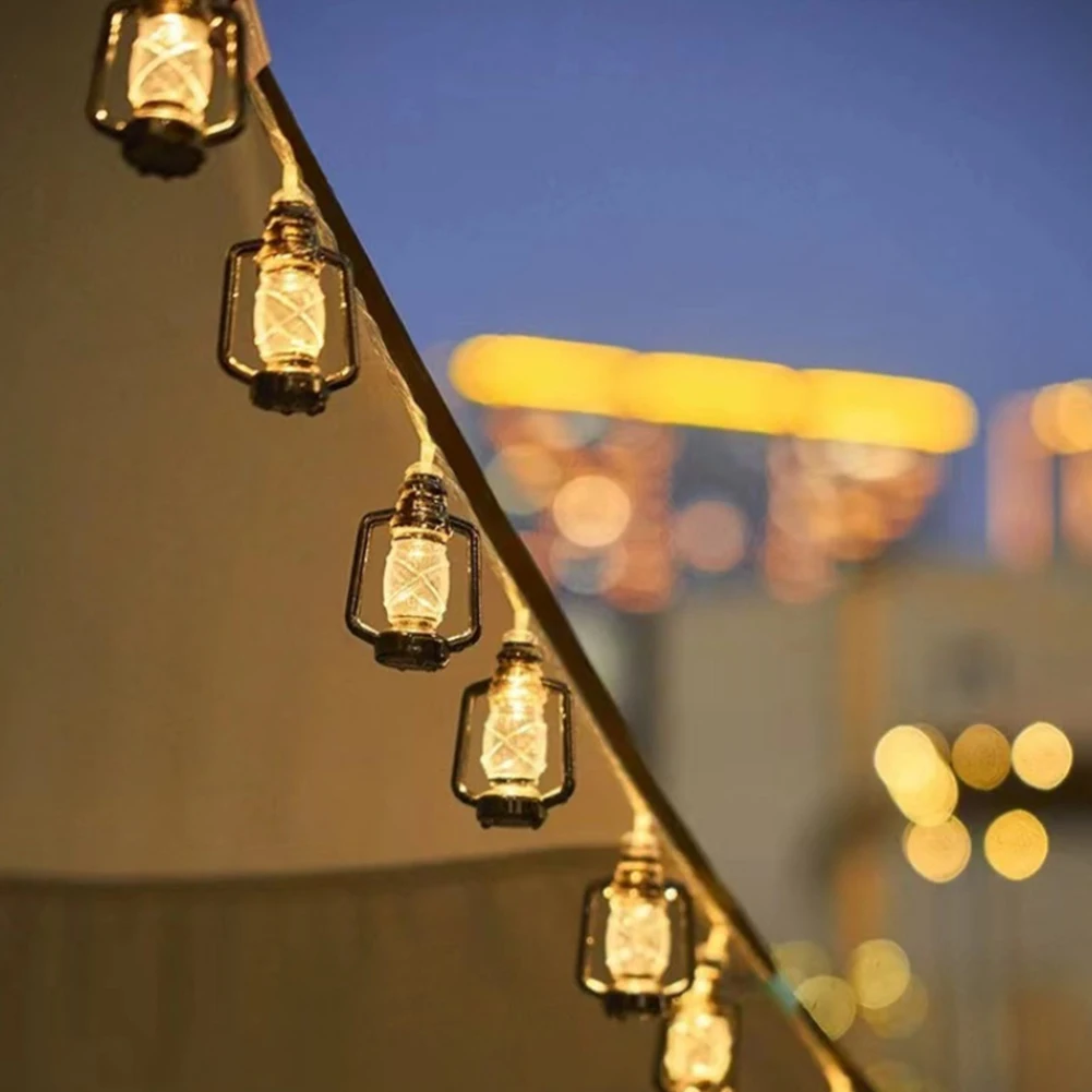 

Decoration Lantern String Lights Battery Powered Mini Retro Kerosene Lamp For Indoor Outdoor Patio Garden Christmas Party