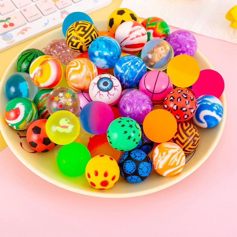 10Pcs 29mm Assorted High Bounce Rubber Ball Small Bouncy Ball Pinata Fillers Kids Toys Party Favors Bag Gifts Treat Goody Bag party toys,toy gift filler,bouncing balls toy