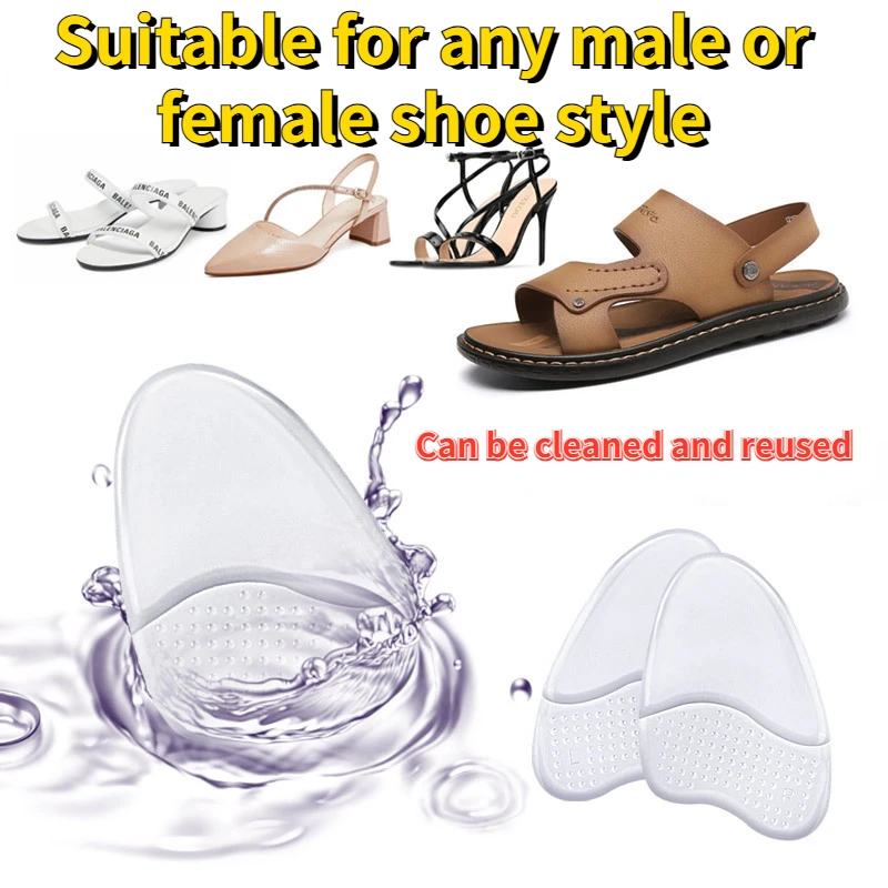 Women Man Forefoot Pad Relief Shoes Forefoot Insert Half Size Insoles Non-slip Sole Shoe Breathable Sweat Absorbing Foot Pad