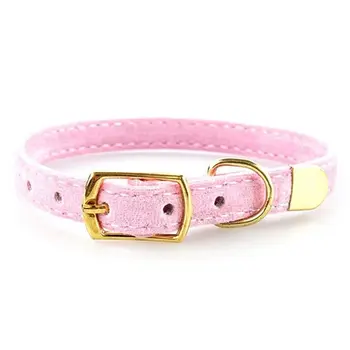 High Quality Flocked Cloth Cat Collars Adjustable Durable Kitten Necklace with Or Without a Bell Pet Supplies Cat Dog