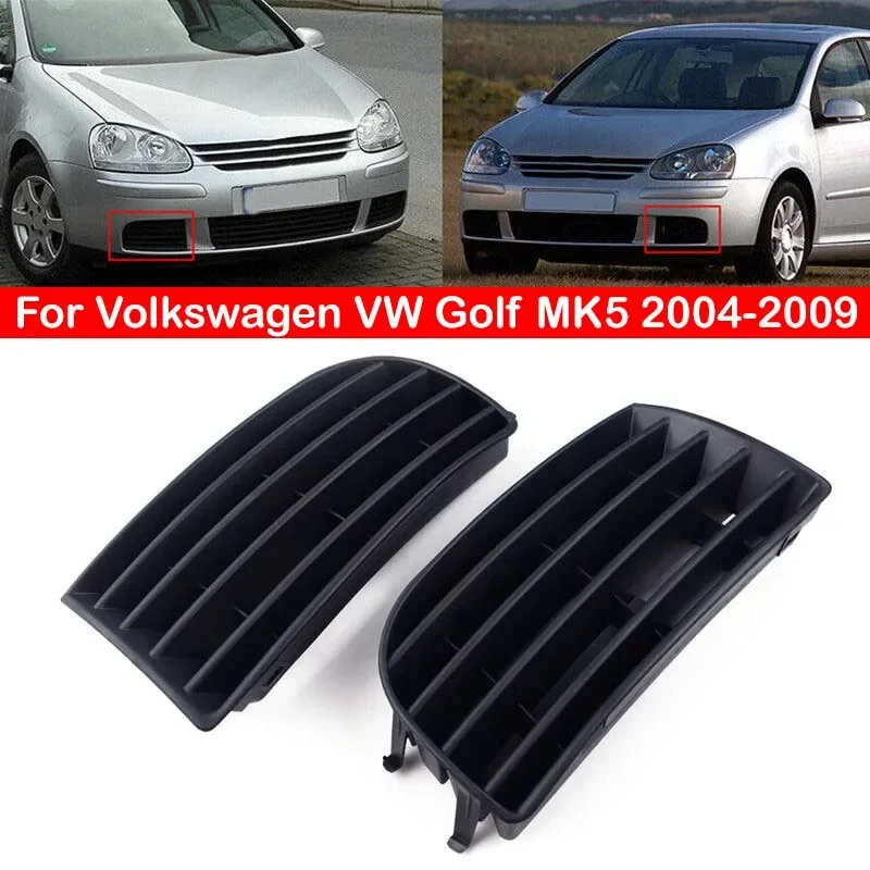 

For Volkswagen VW Golf MK5 2004-2009 Car Front Lower Fog Light Lamp Shade Hoods ABS Cover Trim Wind Eyebrow Bumper Grille Frame