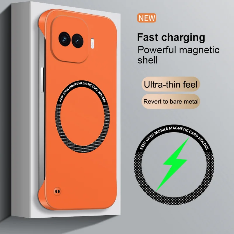Sleek Magnetic Ring Cover - Ultra-thin Frameless Phone Case